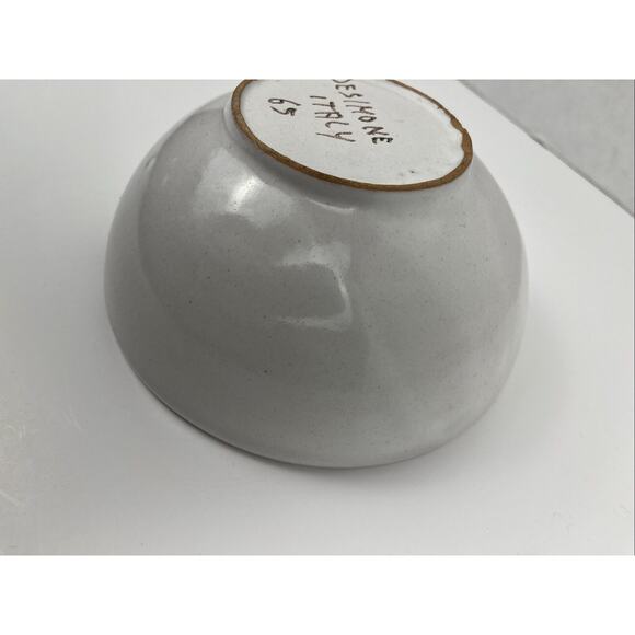 Desimone Italy Pottery Bowl Vintage Numbered MCM Hand Painted Goat Art 6.25 Inch - Picture 8 of 11